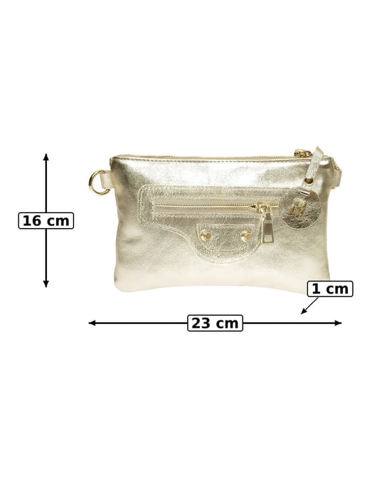 Anna Luchini Gold Rindsledertasche - Image 6