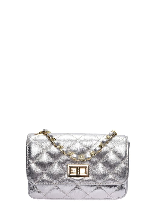 Luisa Vannini Silber Rindsledertasche - Image 1