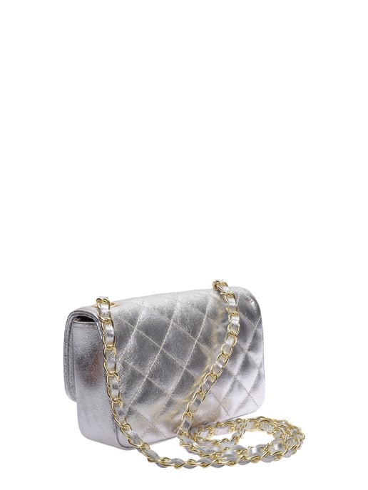 Luisa Vannini Silber Rindsledertasche - Image 2