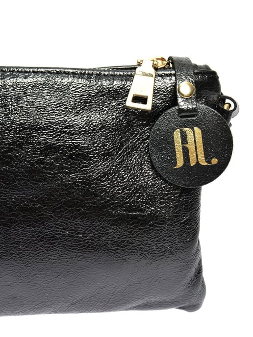 Anna Luchini Schwarz Rindsledertasche - Image 3