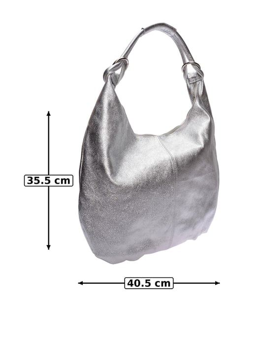 Anna Luchini Silber Rindsledertasche - Image 5