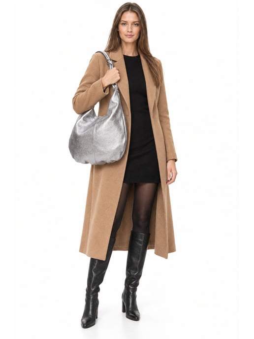 Anna Luchini Silber Rindsledertasche - Image 6