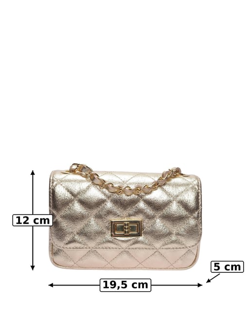 Luisa Vannini Gold Rindsledertasche - Image 6