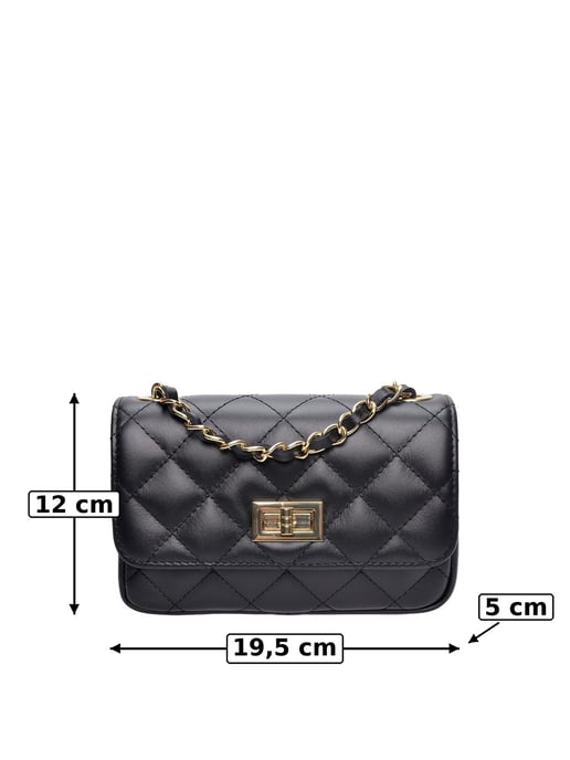 Luisa Vannini Schwarz Rindsledertasche - Image 6