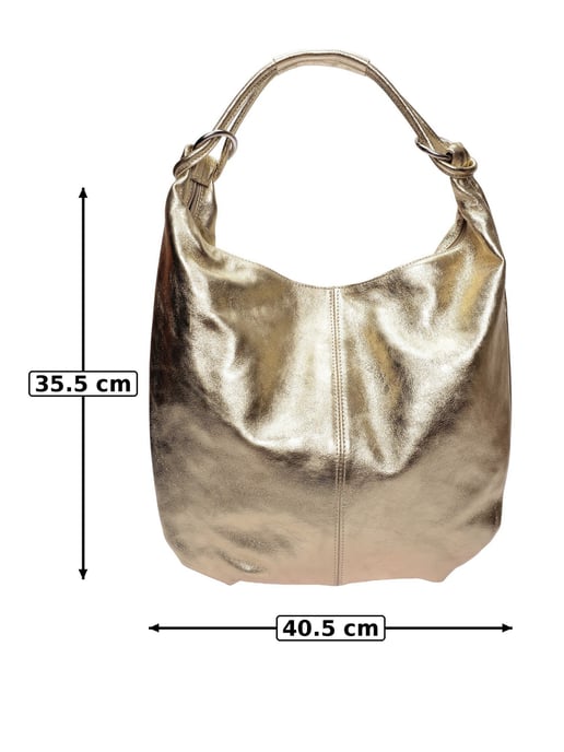 Anna Luchini Gold Rindsledertasche - Image 6