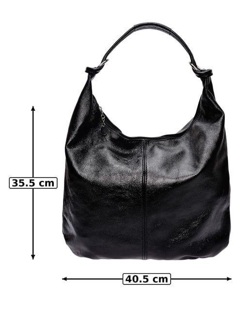 Anna Luchini Schwarz Rindsledertasche - Image 6