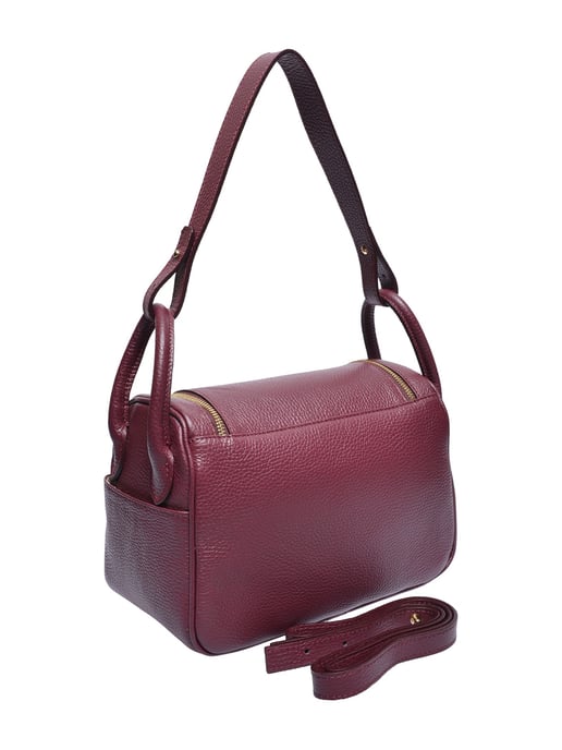 Luisa Vannini Weinfarbe Rindsledertasche - Image 2