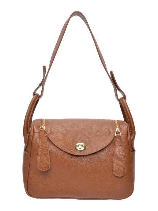 Luisa Vannini Braun Rindsledertasche - Image 1