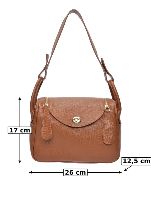 Luisa Vannini Braun Rindsledertasche - Image 6