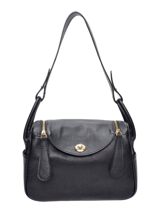 Luisa Vannini Schwarz Rindsledertasche - Image 1