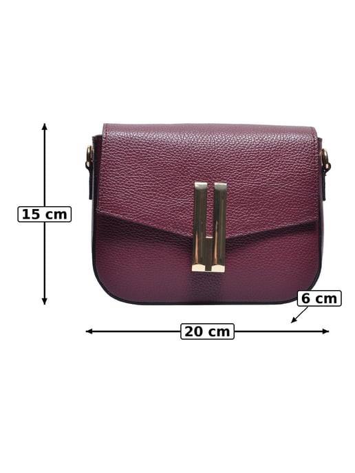 Anna Luchini Weinfarbe Rindsledertasche - Image 5
