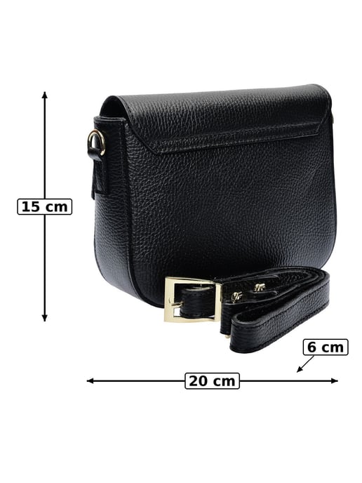 Anna Luchini Schwarz Rindsledertasche - Image 5