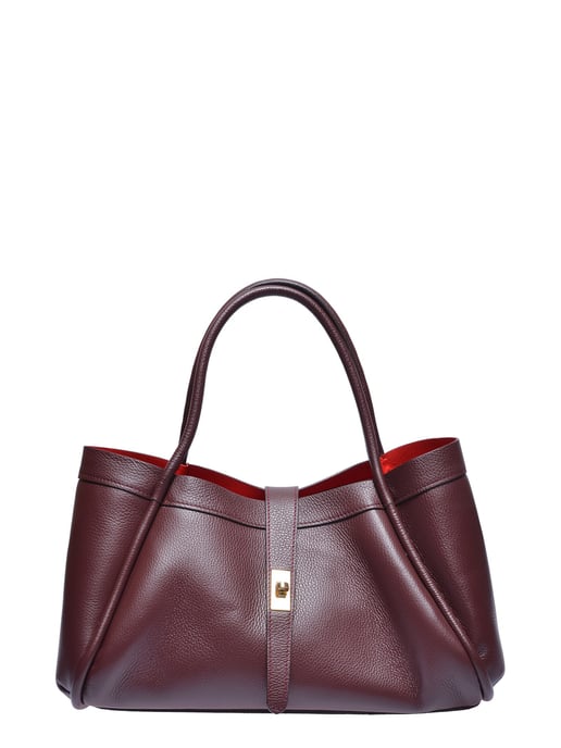 Luisa Vannini Weinfarbe Rindsledertasche - Image 1