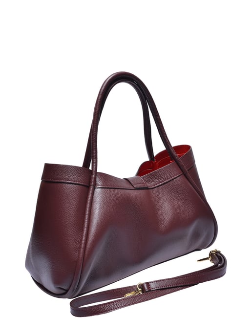 Luisa Vannini Weinfarbe Rindsledertasche - Image 2