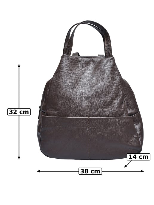 Anna Luchini Kastanienbraun Rindsledertasche - Image 5