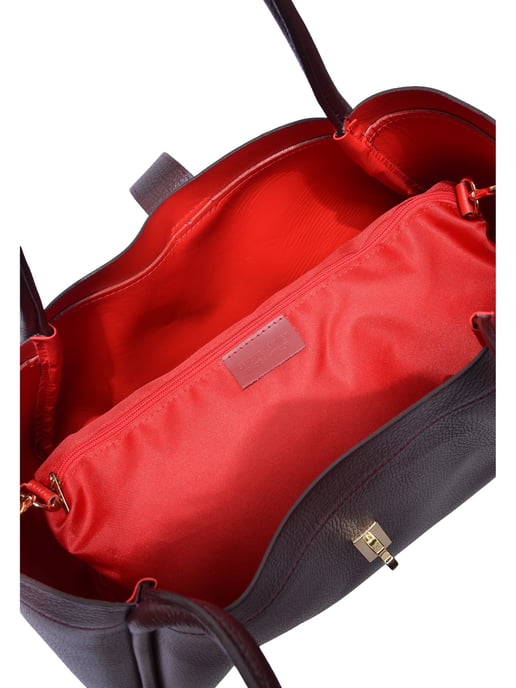 Luisa Vannini Weinfarbe Rindsledertasche - Image 4