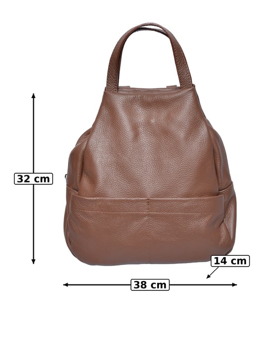 Anna Luchini Kastanienbraun Rindsledertasche - Image 5