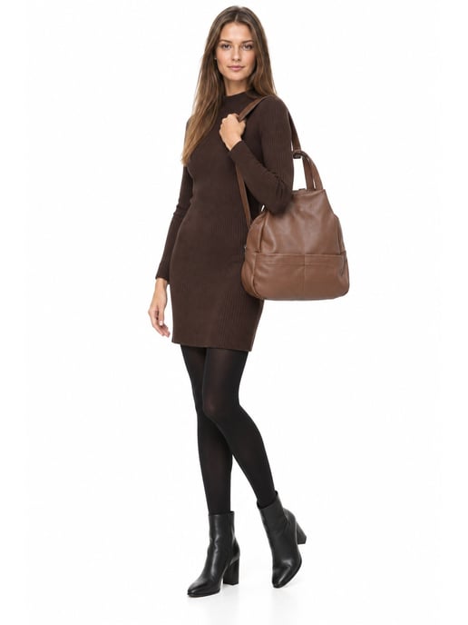 Anna Luchini Kastanienbraun Rindsledertasche - Image 6