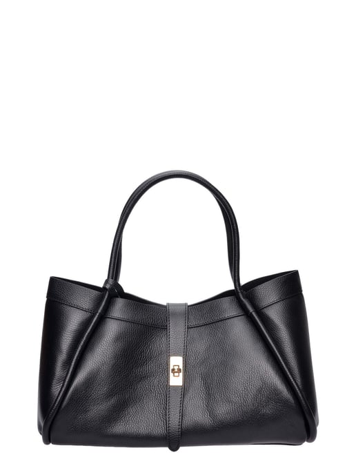 Luisa Vannini Schwarz Rindsledertasche - Image 1