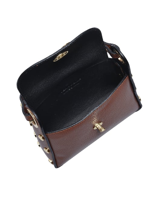 Anna Luchini Kastanienbraun Rindsledertasche - Image 4