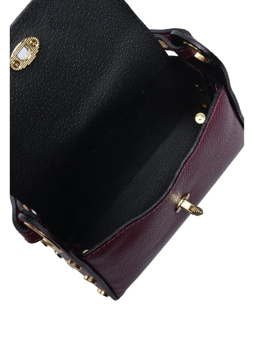 Anna Luchini Weinfarbe Rindsledertasche - Image 4
