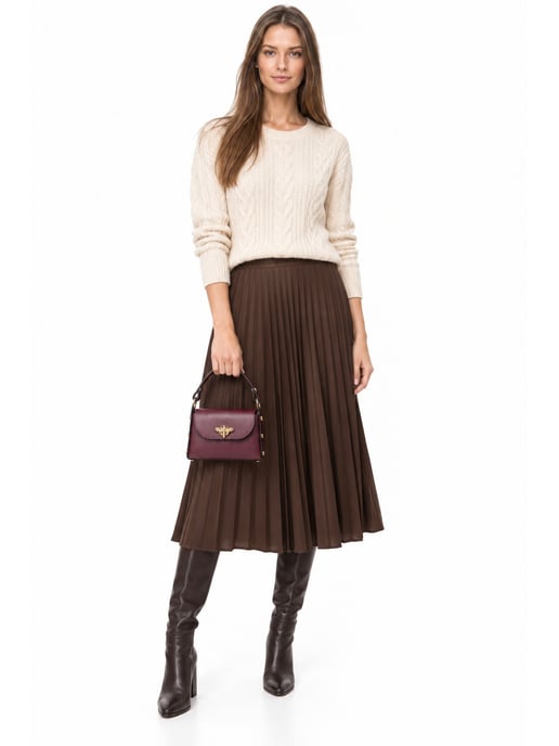 Anna Luchini Weinfarbe Rindsledertasche - Image 6
