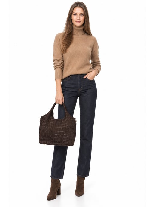 Anna Luchini Kastanienbraun Rindsledertasche - Image 6