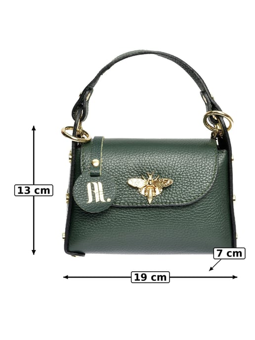 Anna Luchini Grün Rindsledertasche - Image 6