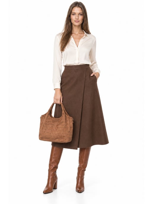 Anna Luchini Braun Rindsledertasche - Image 6