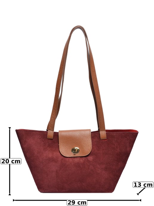 Roberta M Burgund Rindsledertasche - Image 5