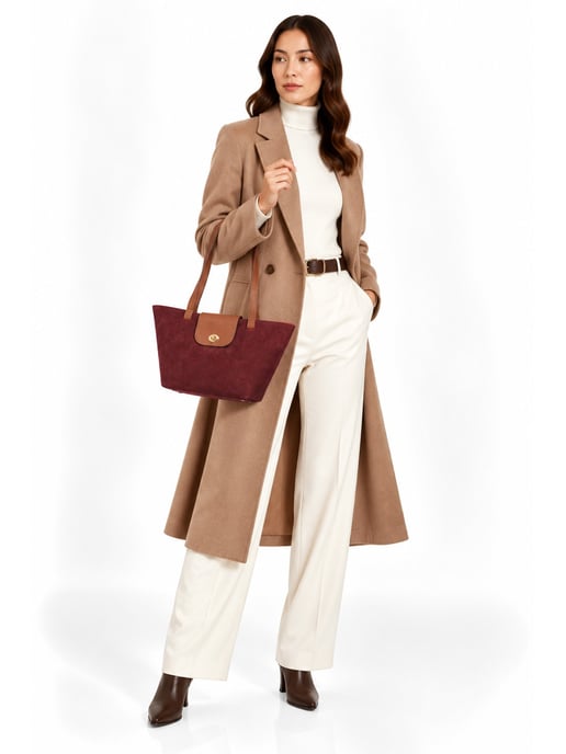 Roberta M Burgund Rindsledertasche - Image 6