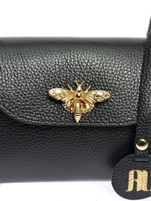 Anna Luchini Schwarz Rindsledertasche - Image 3