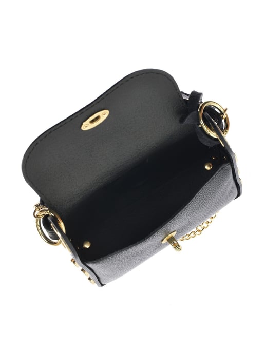Anna Luchini Schwarz Rindsledertasche - Image 4