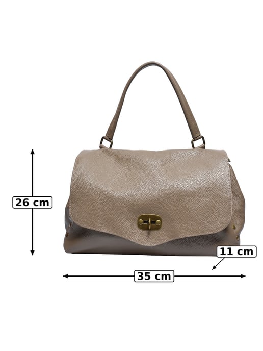 Anna Luchini Beige Rindsledertasche - Image 5