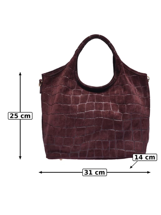 Anna Luchini Weinfarbe Rindsledertasche - Image 5