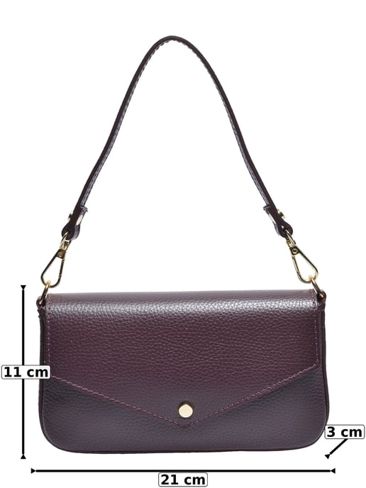 Roberta M Burgund Rindsledertasche - Image 5