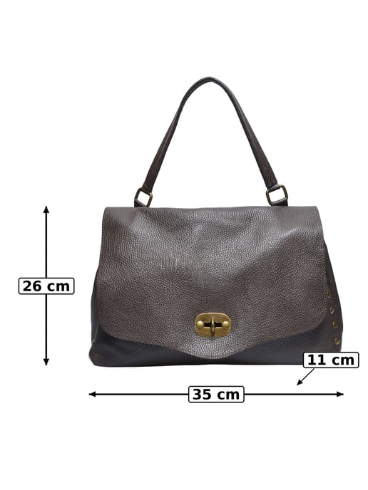 Anna Luchini Kastanienbraun Rindsledertasche - Image 3