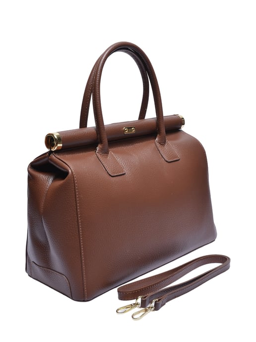 Anna Luchini Kastanienbraun Rindsledertasche - Image 2