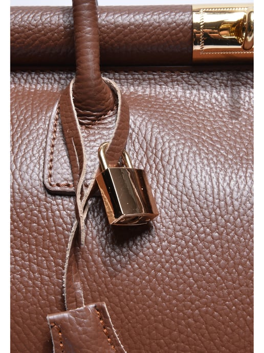 Anna Luchini Kastanienbraun Rindsledertasche - Image 3