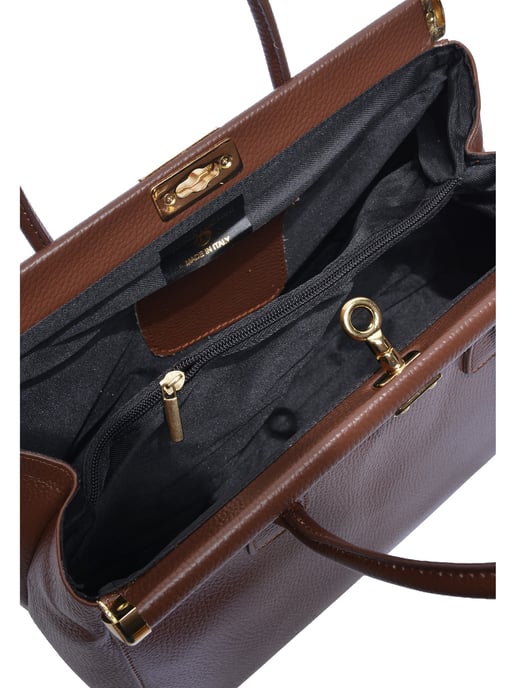Anna Luchini Kastanienbraun Rindsledertasche - Image 4