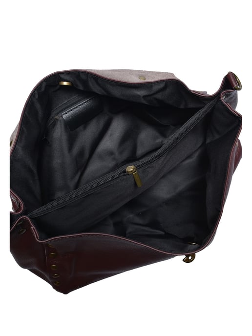 Anna Luchini Weinfarbe Rindsledertasche - Image 4