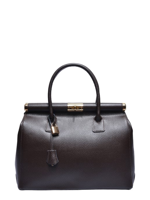 Anna Luchini Kastanienbraun Rindsledertasche - Image 1