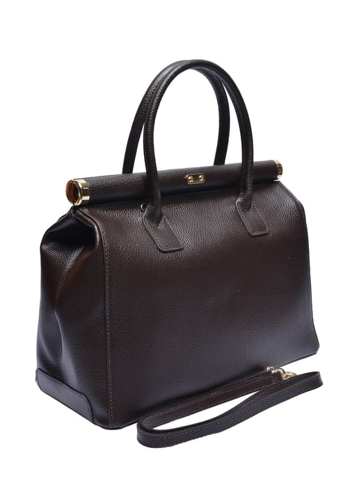 Anna Luchini Kastanienbraun Rindsledertasche - Image 2