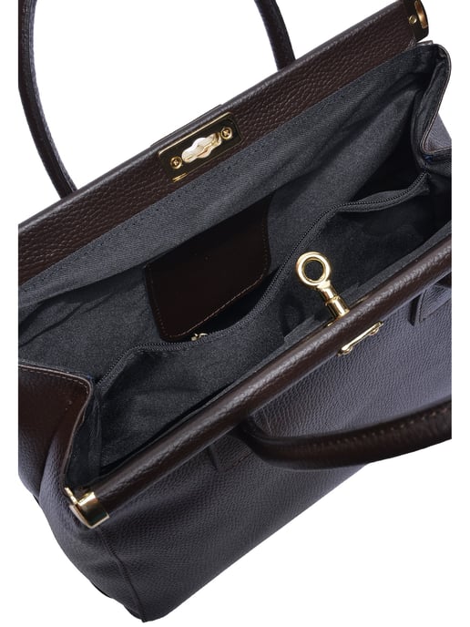 Anna Luchini Kastanienbraun Rindsledertasche - Image 3