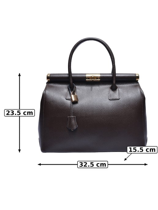 Anna Luchini Kastanienbraun Rindsledertasche - Image 4