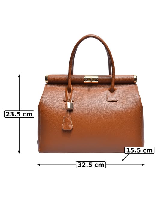 Anna Luchini Braun Rindsledertasche - Image 5