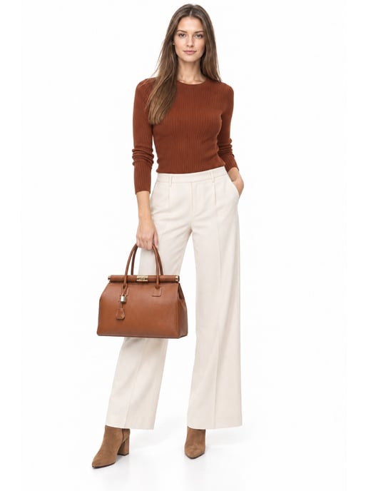 Anna Luchini Braun Rindsledertasche - Image 6