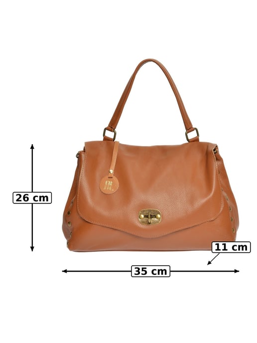 Anna Luchini Braun Rindsledertasche - Image 6