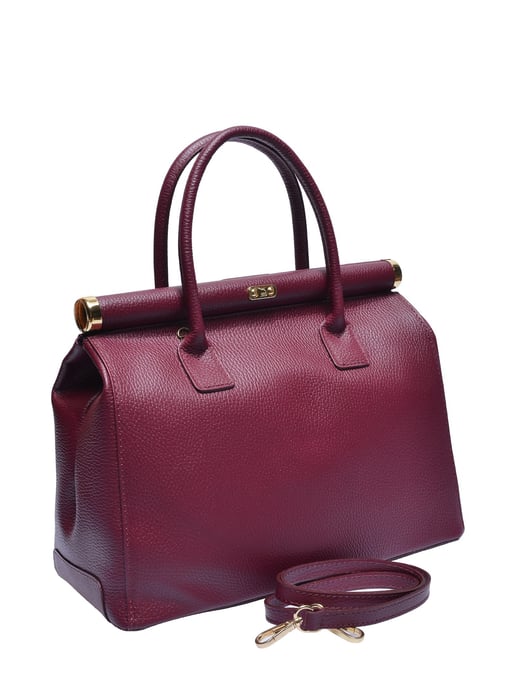 Anna Luchini Weinfarbe Rindsledertasche - Image 2