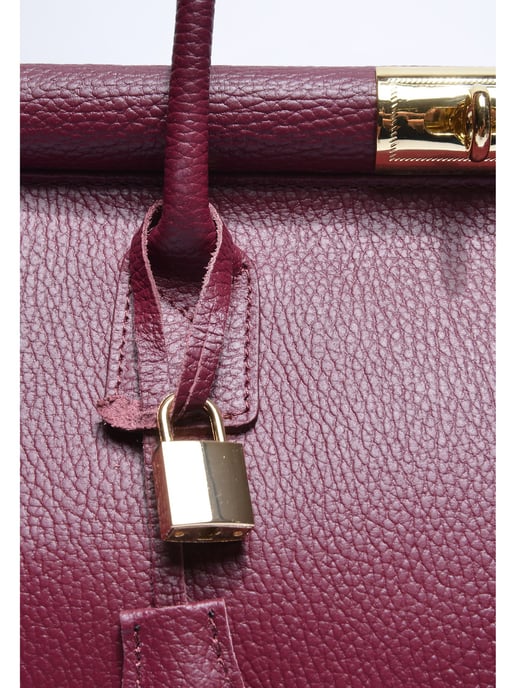 Anna Luchini Weinfarbe Rindsledertasche - Image 3